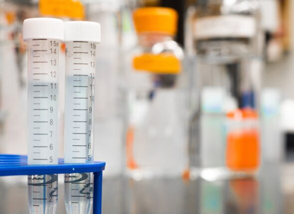 science lab, beaker
